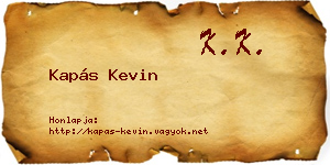 Kapás Kevin névjegykártya